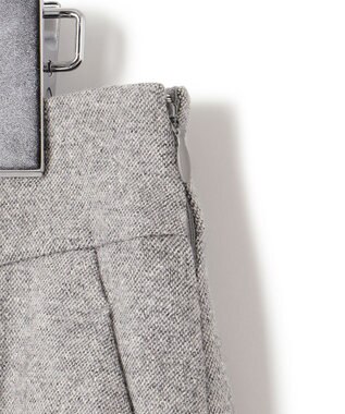 23区 シルクネップツイード ガウチョパンツ ライトグレー系