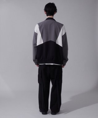 WEGO トロミスタンドブルゾン ブラック中濃色