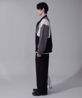 WEGO トロミスタンドブルゾン ブラック中濃色