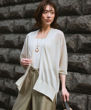 シャイニーシアー フロントオープン カーディガン