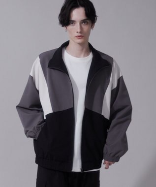 WEGO トロミスタンドブルゾン ブラック中濃色