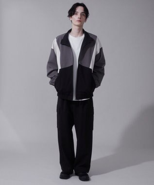 WEGO トロミスタンドブルゾン ブラック中濃色