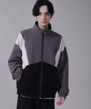 WEGO トロミスタンドブルゾン ブラック中濃色