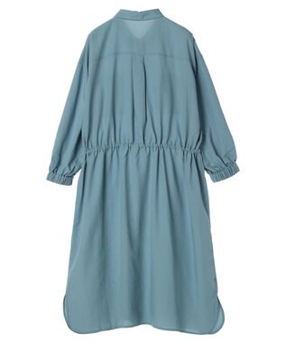 Green Parks ミディ丈ドロストシャツワンピース Blue