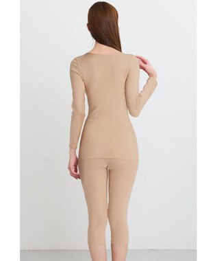 WACOAL あったかインナー 【ふんわりあったか】 8分袖 長袖 ネック浅め 天綿オーガニックを使用 あたたかい ムレにくい しなやかでやわらかい レディース CLD311 /ワコール カラシ