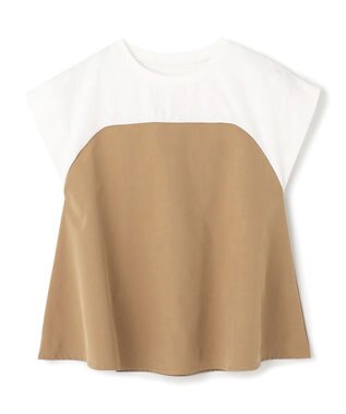 UNFILO 【110-150cm】アソート コンビTシャツ オフ×ベージュ[ビスチェコンビ]