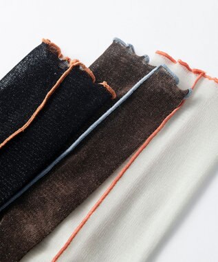 TRICOTE メローフロックメッシュソックス 87BROWN