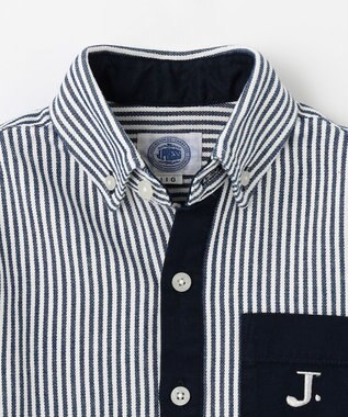 J.PRESS KIDS 【110-130cm】ストライプ＆チェック シャツ ネイビー系ストライプ