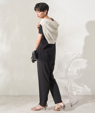 AMERICAN HOLIC 【接触冷感】イージーケアテーパードパンツ Black