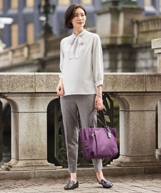 J.PRESS LADIES 【WEB限定カラーあり・A4サイズ収納可】 ナイロン トート バッグ パープル系