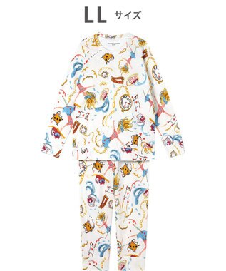 tsumori chisato SLEEP ツモリチサト パジャマ 綿混(本体) あったか 長袖 長ズボン レディース UDW400 /ワコール アイボリー