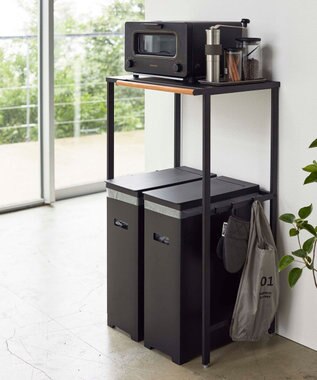 スリム蓋付きゴミ箱 タワー 2個組 ブラック / tower | ファッション