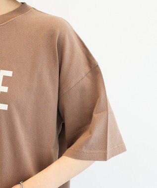 Green Parks ピグメントロゴＴシャツ Brown