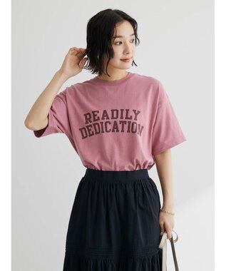 Green Parks ２段カレッジロゴボックスＴシャツ Pink