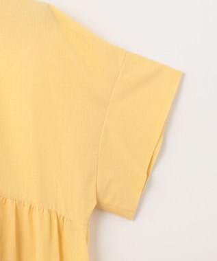 組曲 【洗える】ナチュラルローンギャザーフレア ブラウス ライトオレンジ系