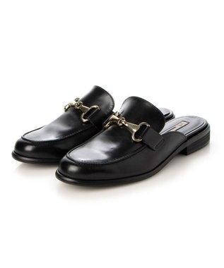 ing <ing>ビット付ミュールローファー ブラック