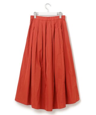 23区 L 【洗える】ライトメモリーウェザー フレアスカート レッド系