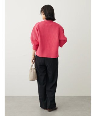 Green Parks スポンディシュ畦編みショート丈カーディガン Pink