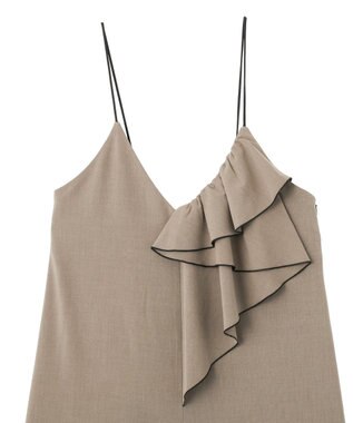 YECCA VECCA ラッフルキャミオールインワン Dark Beige