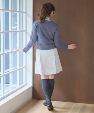 Feroux 【洗える】ラメシャギー カーディガン グレー系