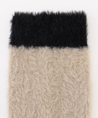 steppi 【洗える】ファー レッグウォーマー ベージュ