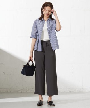 J.PRESS LADIES S 【WEB限定カラーあり・洗える】Lightジョーゼット ワイド パンツ グレー系