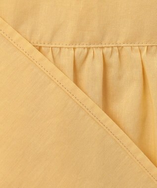 組曲 【洗える】ナチュラルローンギャザーフレア ブラウス ライトオレンジ系