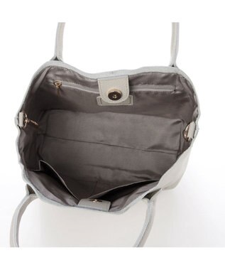 UNBILLION ペルケ perche / 牛革ドット刺繍2wayトートS ライトグレー