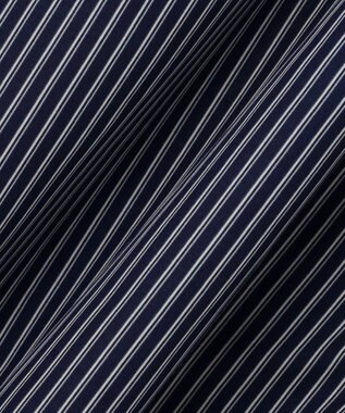 ANY SIS フロントボタンシャーリング ワンピース ネイビーストライプ