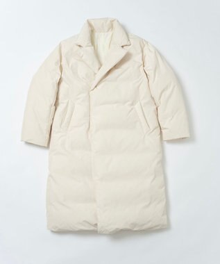 KWD 【日本製/高品質ダウン】DOWN COAT グリーンダウン ロングダウンコート アイボリー