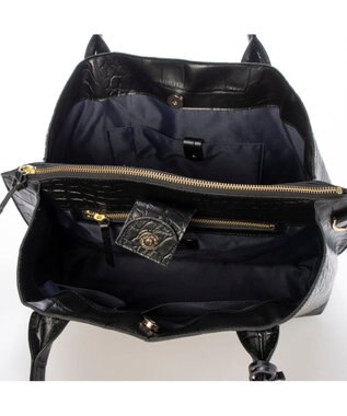 UNBILLION ペルケ perche / WEB直営限定・牛革ユーティリティA4・2wayトートバッグ クロコブラック