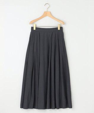 組曲 【WEB限定】ギャザーライトデシン タックスカート ブラック系