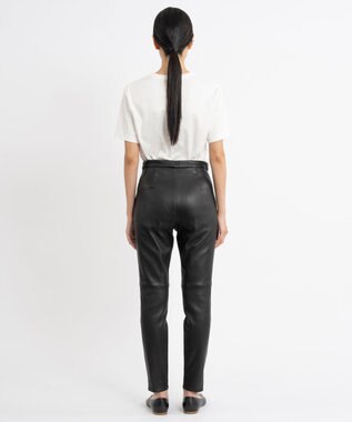 23区 【エステータ】ストレッチレザー スキニーパンツ ブラック系