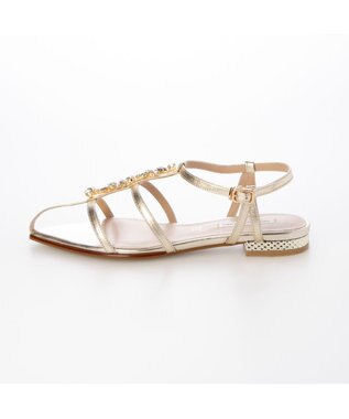 MODE ET JACOMO <MODE ET JACOMO>ポインテッドトゥTストラップサンダル ゴールド