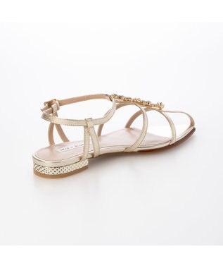 MODE ET JACOMO <MODE ET JACOMO>ポインテッドトゥTストラップサンダル ゴールド