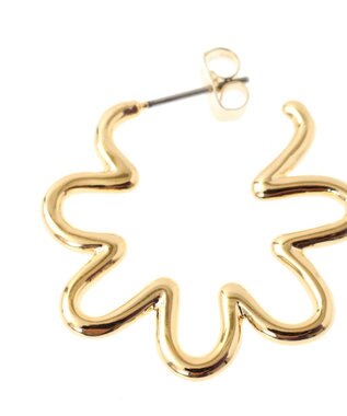 Green Parks ・ＨＡＬＦ　ＴＩＭＥ　フラワーフープピアス Gold