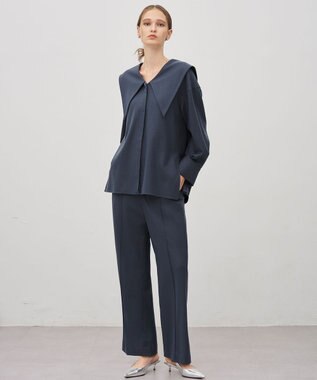 uncrave フランネル フレアパンツ ブルーグレー