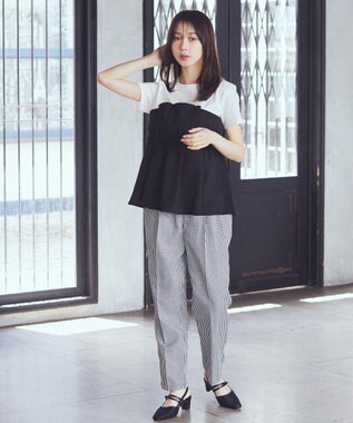 earth music&ecology 接触冷感テーパードパンツ Check