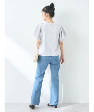 earth music&ecology プリーツフレアプルオーバー Ice Gray