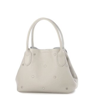 UNBILLION ペルケ perche / 牛革ドット刺繍2wayトートS ライトグレー