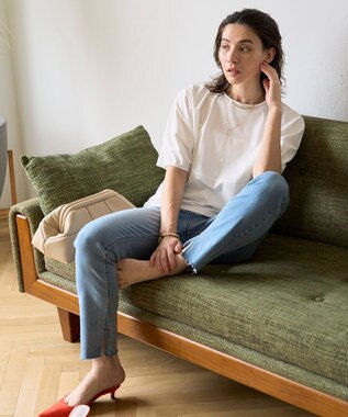 UNFILO L 【UNFILO DENIM】撥水 スリムフィットデニム ミッドブルー