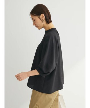Green Parks 接触冷感　ラグランスリーブブラウス Black