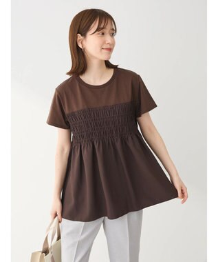 Green Parks シャーリングサテンドッキングプルオーバー Brown