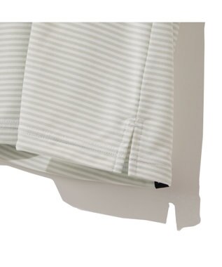 ZERO HALLIBURTON メランジ ボーダー モックネックTシャツ 82835 W4S4a レディースゴルフ シルバーグレー杢