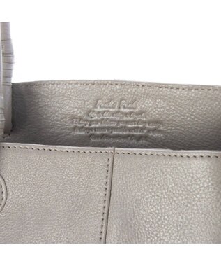 UNBILLION アトランタ ATLANTA / 牛革ハトメあおりトートL シルバーグレー