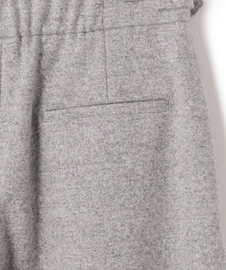 23区 L シルクネップツイード ガウチョパンツ ライトグレー系