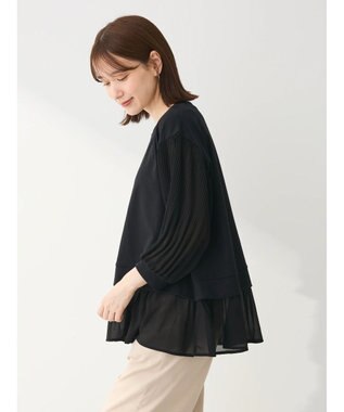 Green Parks 消しプリーツドッキングカットチュニック Black