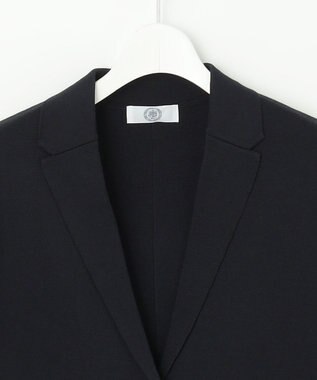 J.PRESS LADIES S Cotton Acetate ニット ジャケット ネイビー系