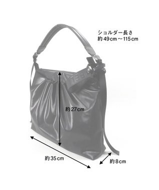 PELLE BORSA ギャザーショルダー Cheers チアーズ 4675 ブラック