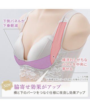 BRADELIS New York 【BRADELIS NewYork peace】ハートフルカップカシュクールブラキャミソール23 新作 パールグレージュ